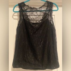 LOFT, M sleeveless lace blouse